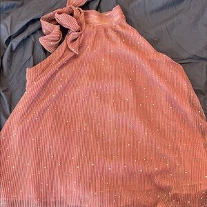 Umgee Dusty Rose Sequin Halter Top